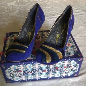 Irregular Choice “Royal Marriage” Blue heels size 8/ Eu 39